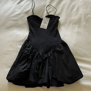 Cotton bubble hem dress